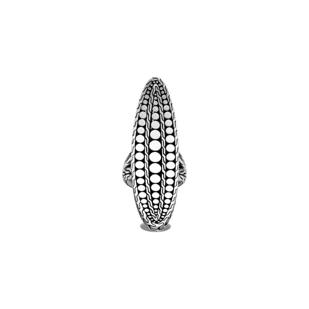 John Hardy Dot Silver Dot Saddle Ring